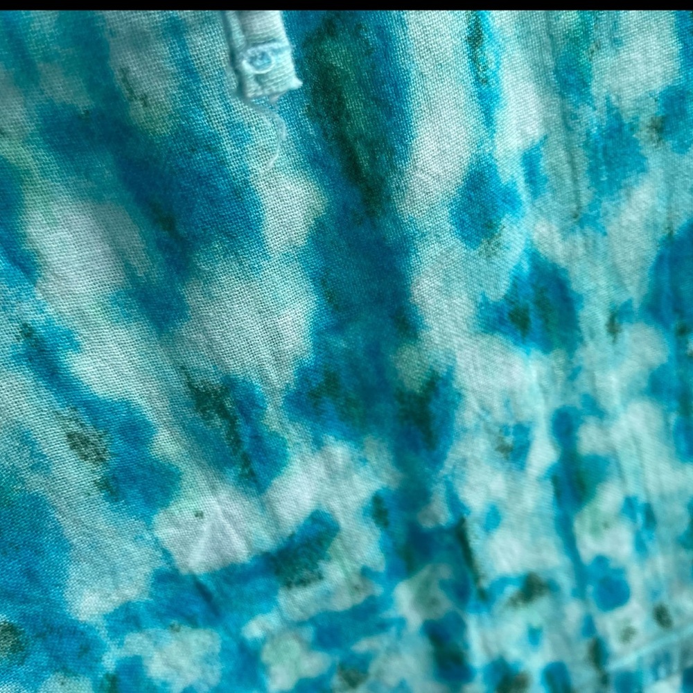 Women's  Blurry Aqua Freeze Terra & Sky Swing Tiered Top Plus size 0X (14W) - Picture 4 of 5